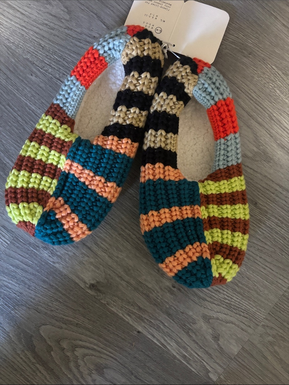 Verloop Striped Knit Slippers - Multicolor